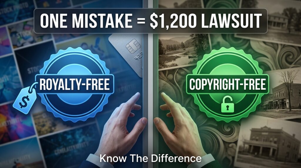 Royalty-Free vs Copyright-Free: Why One Wrong Click Could Cost You Thousands