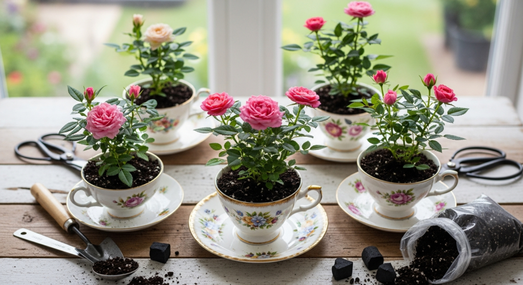 How to Grow Miniature Roses in Teacups: A Complete Guide to Tiny Rose Gardens